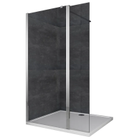 Душова перегородка Koer SR SP03-120x200-TR-01 Walk-In прозоре скло Easy Clean 8мм, CHROME (KR5398)